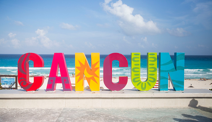 Cancun sign Mexico