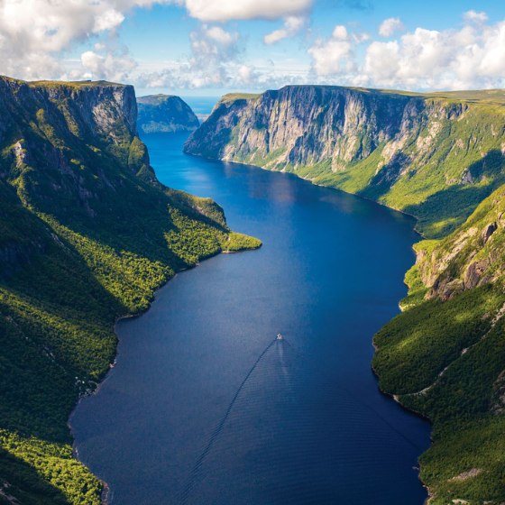 Aerial view of Gros Morne National Park 