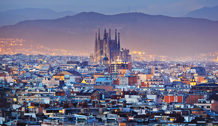 Vue sur la ville de Barcelone