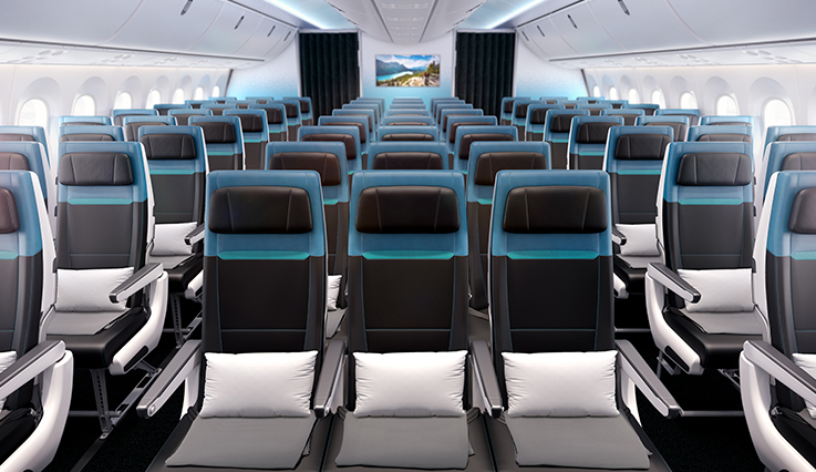 Asientos Economy en el Boeing 787 Dreamliner