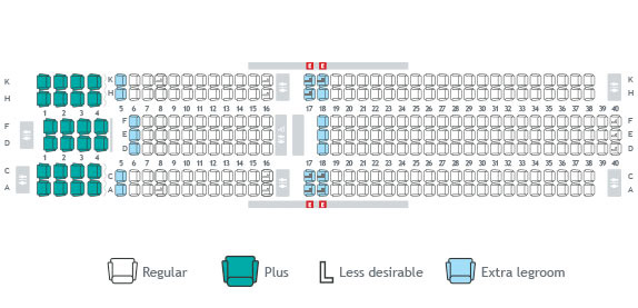 Where can you view the seat layout for a Boeing 767 airplane?