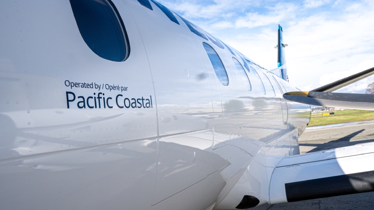 Exterior of Saab 340B aircraft