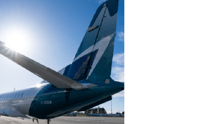 Tail of Saab 340B aircraft