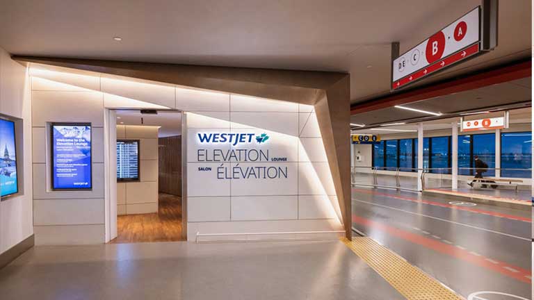 Welcome to the WestJet Elevation Lounge