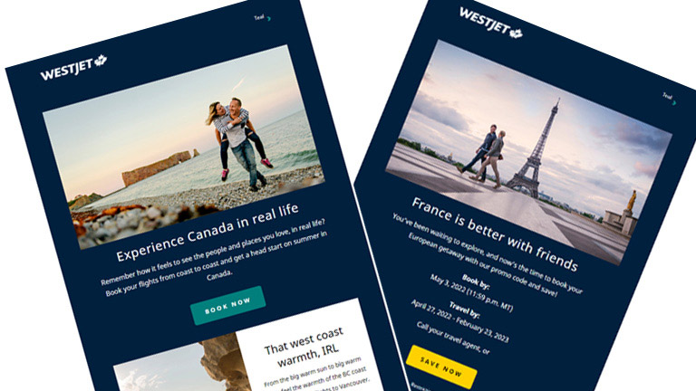 Subscribe to WestJet email offers
