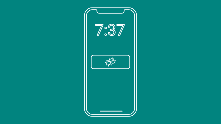 Graphic featuring a phone with a WestJet App notification