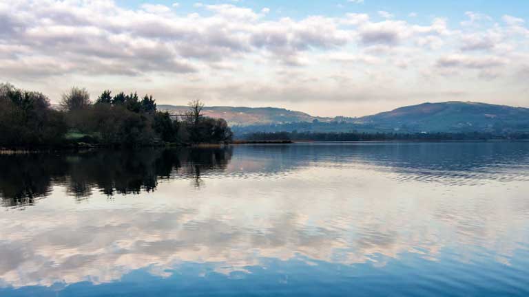 Shimmering lake