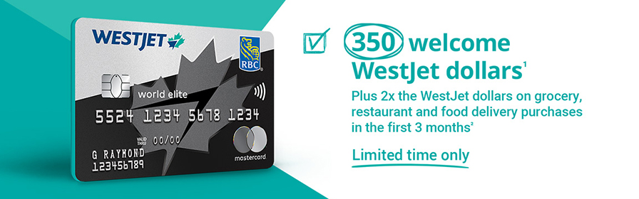 350 welcome WestJet Dollars
