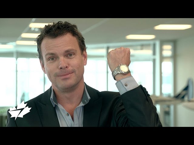 Richard Bartrem showing the watch on his wrist