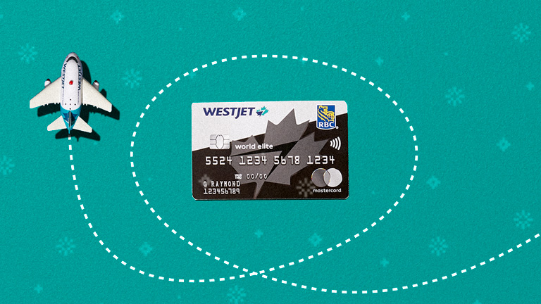 Gif of the WestJet RBC® World Elite Mastercard‡