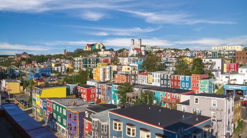 View of downtown St. John's from harbour