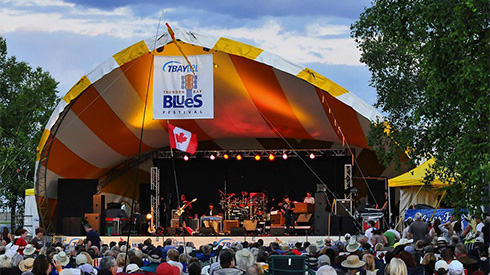 Stage at Thunder Bay Blues Festival