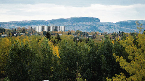 View of Mt Mckay and the norwesters mountain range