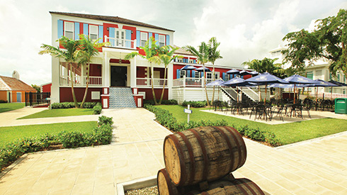 Outside view of Watlings Rum Distillery Estate in Nassau