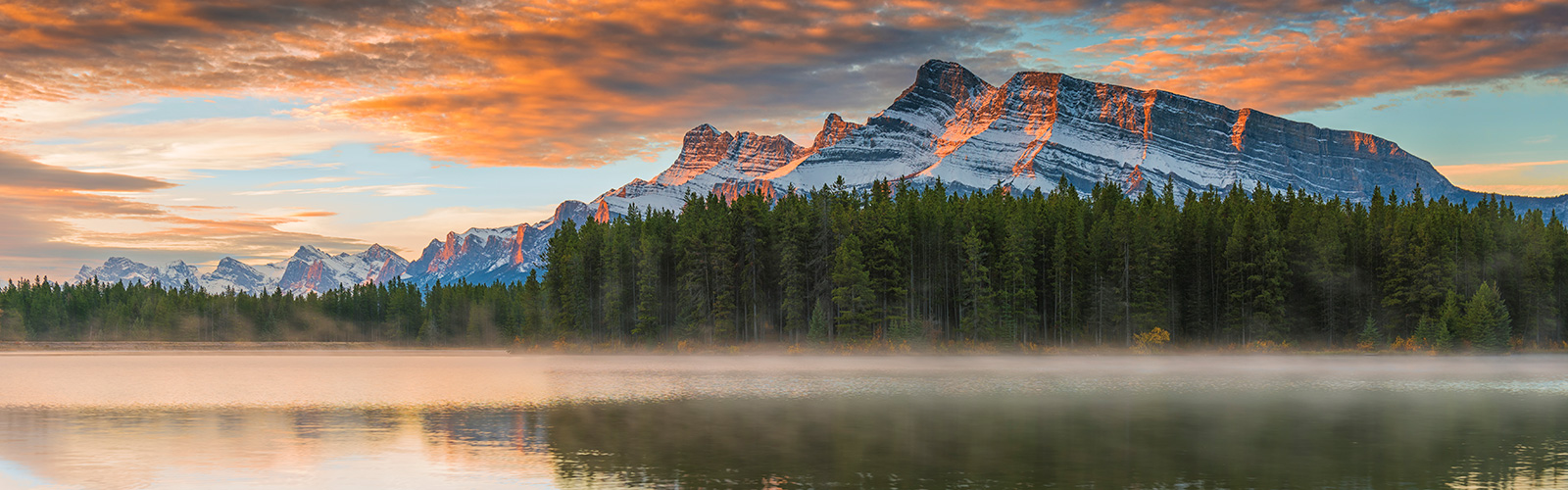 Mount Rundle at sunset in Banff National Park