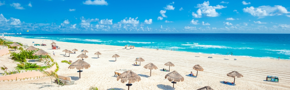 View of Cancun from ocean
