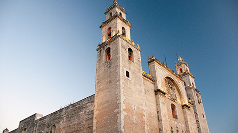 Merida cathedral in the Yucatan