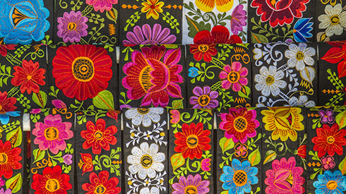 Mexican hand embroidered belts