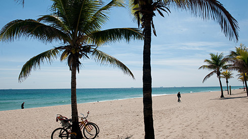 Fort Lauderdale Florida bikes on the beach