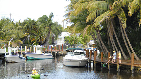 Fort Lauderdale Floride kayak sur le canal