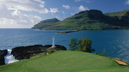 Course at Kauai Lagoons Golf Club, Lihue, Hawaii