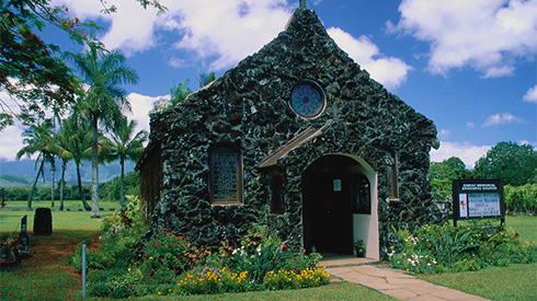 Old stone church, Kilauea, Kauai