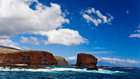 Lanai Island coastline, Hawaii
