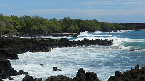 Lava field coastline, Maui