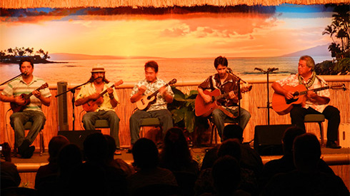 Slack key guitar concert, Napili Kay Beach Resort, Lahaina, Hawaii