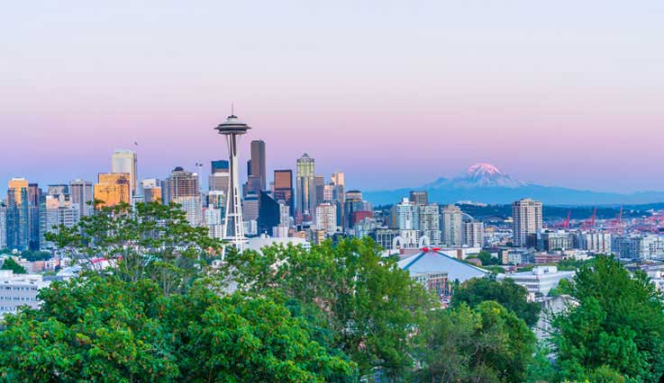 Vue de la ville de Seattle