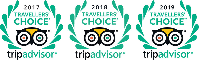 Travellers' Choice Awards from 2017-2019