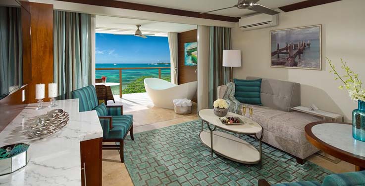 Royal Seaside Crystal Lagoon One Bedroom Oceanview Butler Suite w/balcony tranquility soaking tub (OL1B)