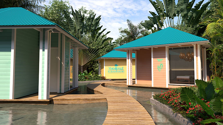 Spa cabins - exterior- artist rendering