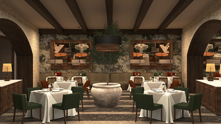 Portofino restaurant - artist rendering