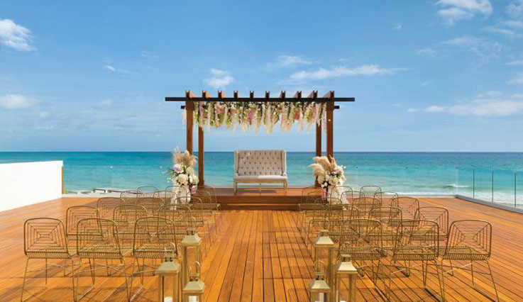 Ocean view wedding