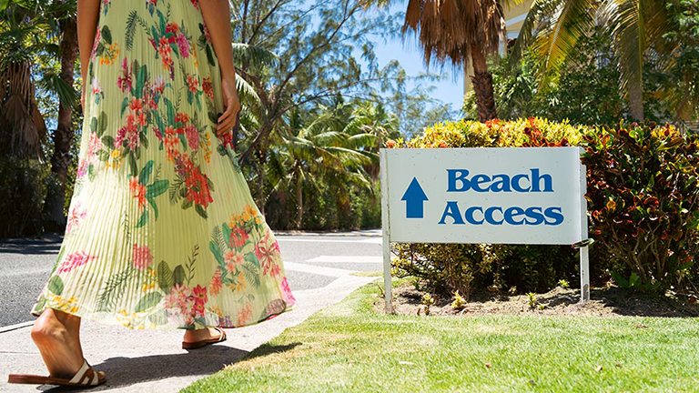 Beach Access Walkway to the Westin Grand Cayman resort 