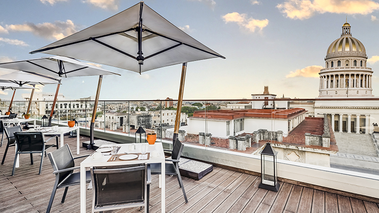 Restaurant El Diamante sur le toit avec terrasse 