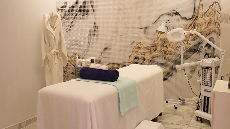 Salle de soins au spa maya 