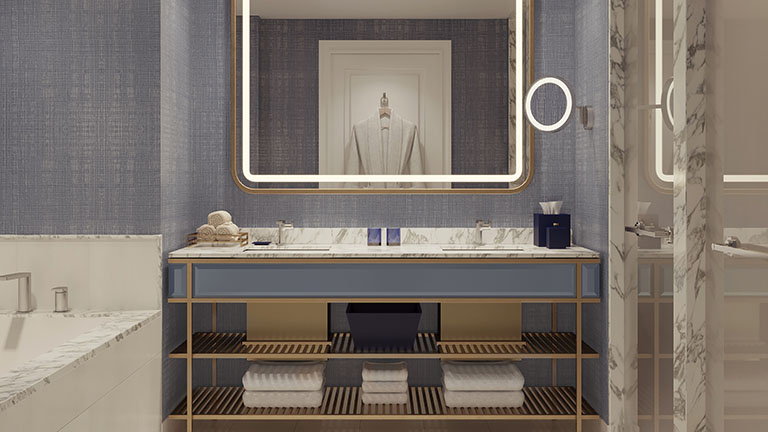 Bleau bathroom - artist rendering