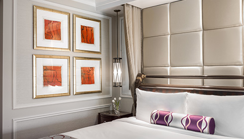 Luxury king suite bedroom area