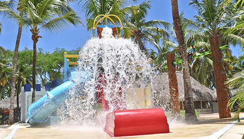 Wetplayground with splash park