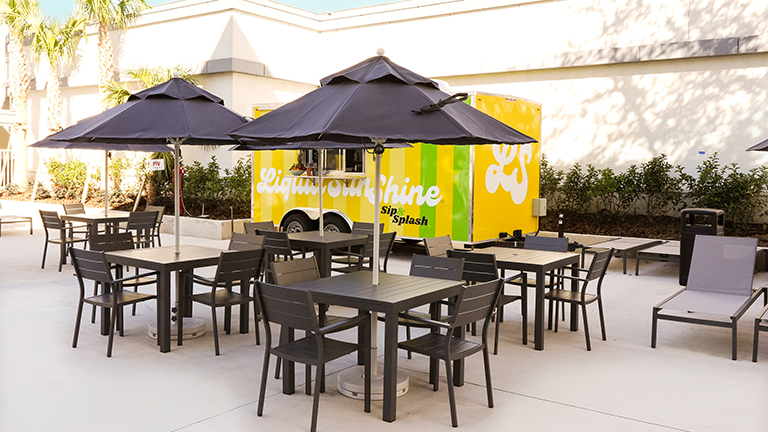 Poolside Seating at Liquid Sunshine Food Truck