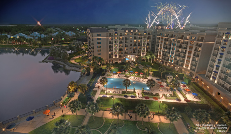 Rendering of the resort and fireworks show