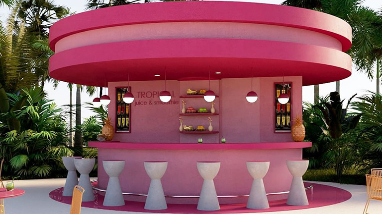 Bar à jus sur la plage