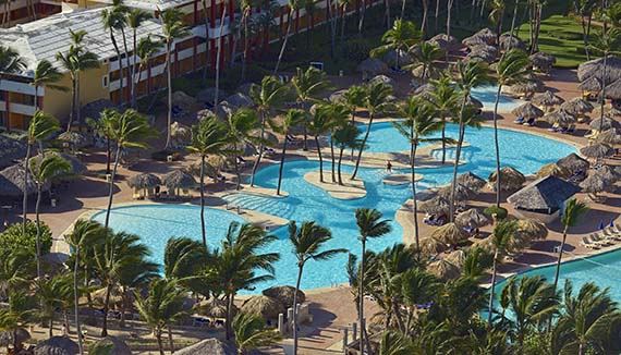 Pool aerial view