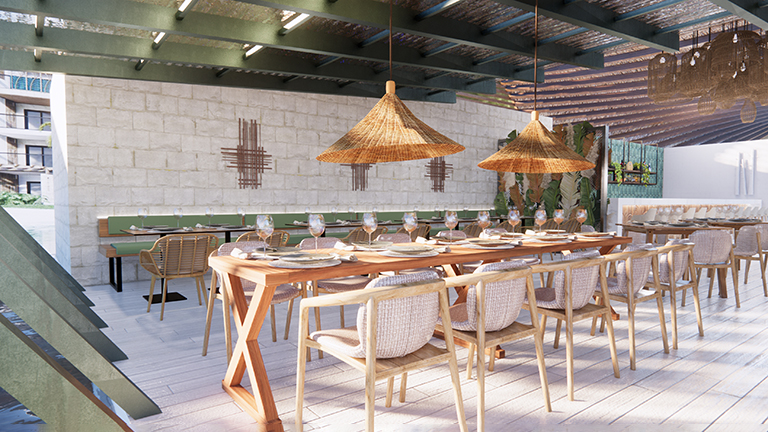 Palapa restaurant- artistic rendering