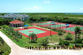 Gardens and Tennis courts