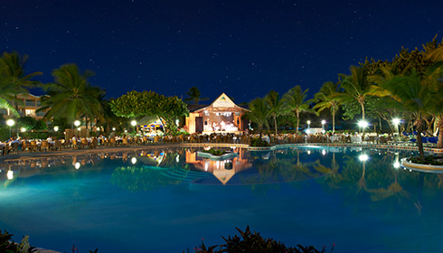 Piscine le soir