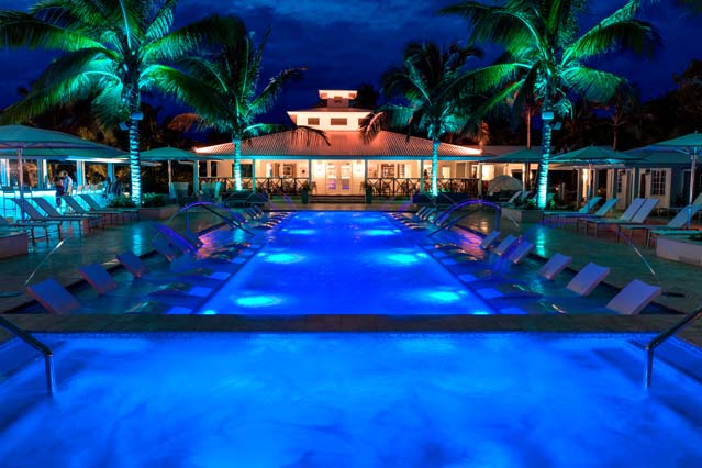 Serenity pool at night