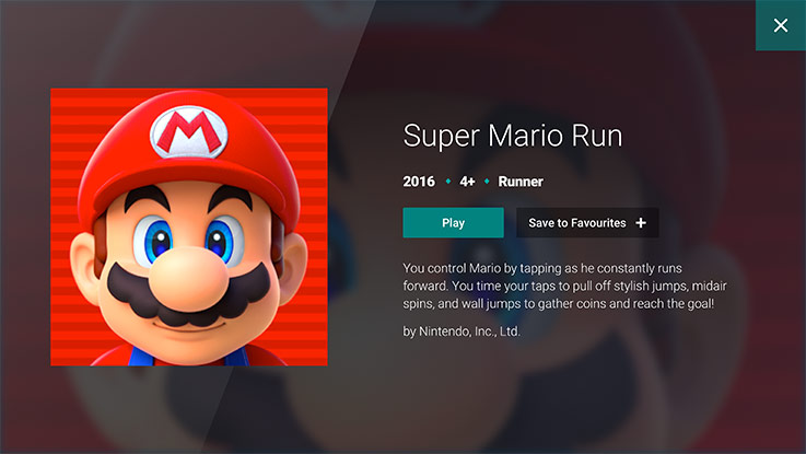 Le jeu Super Mario Run est présenté sur les écrans tactiles à bord des appareils Dreamliner.